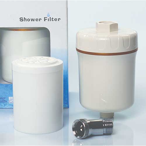 Filtre De Douche 3 Couches – Purifie L’Eau Et Parfume – Élimine Chlore Et Impuretés – Facile à Installer (Rose)